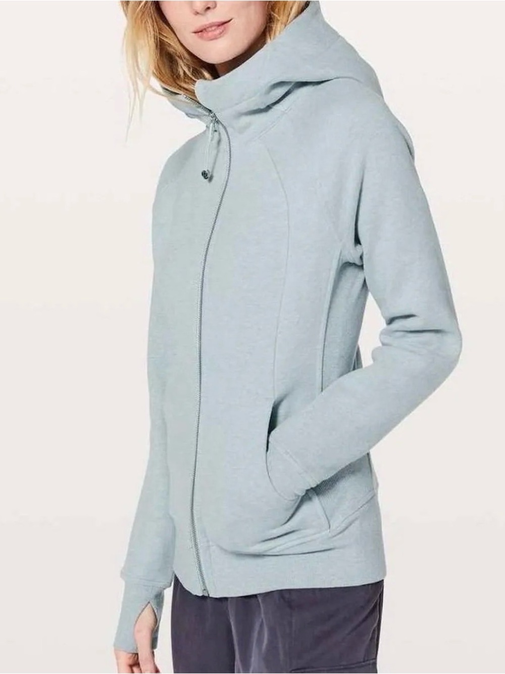 Lululemon Scuba Full-Zip Hoodie | Powder Blue | Size 8 | Retails $118